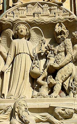 Notre Dame de Paris - detail from tympanum