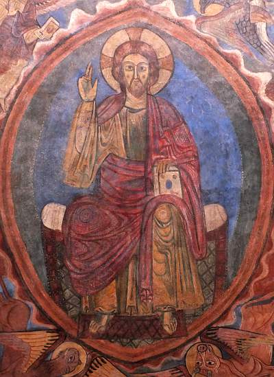 Medieval christ in glory - St Julian's basilica Brioude
