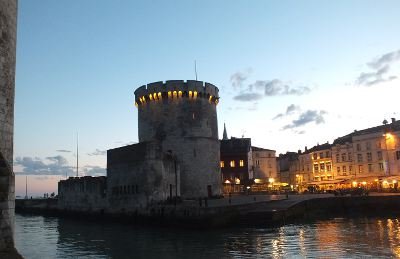 Old port at sundown