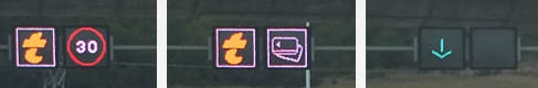 motorway toll gate signs
