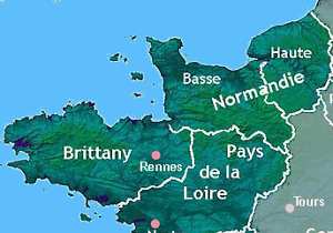 Map of northwest france