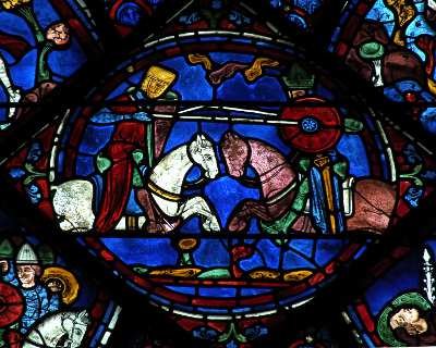 Chartres cathedral stained glass window