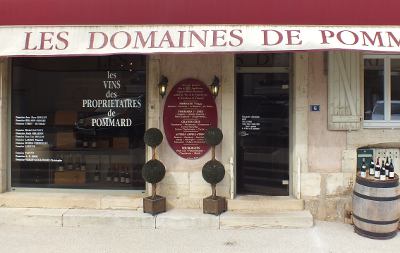 Producers' wine store in the village of Pommard